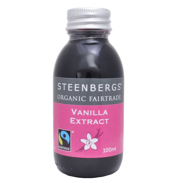 Vanilla Extract, Organic and Fairtrade 100ml for wholesale by Steenbergs