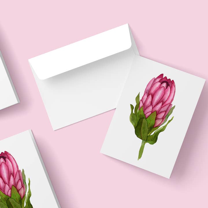 Protea Greeting Card for wholesale by Natella Libin