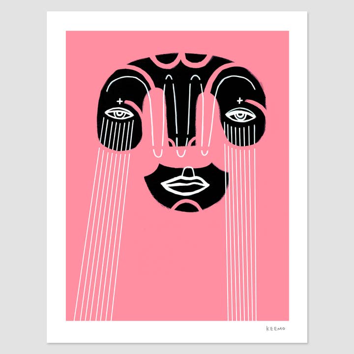 Abstract Art Print Modern Wall Art Design Colorful Pink for wholesale by Keemo Gallery