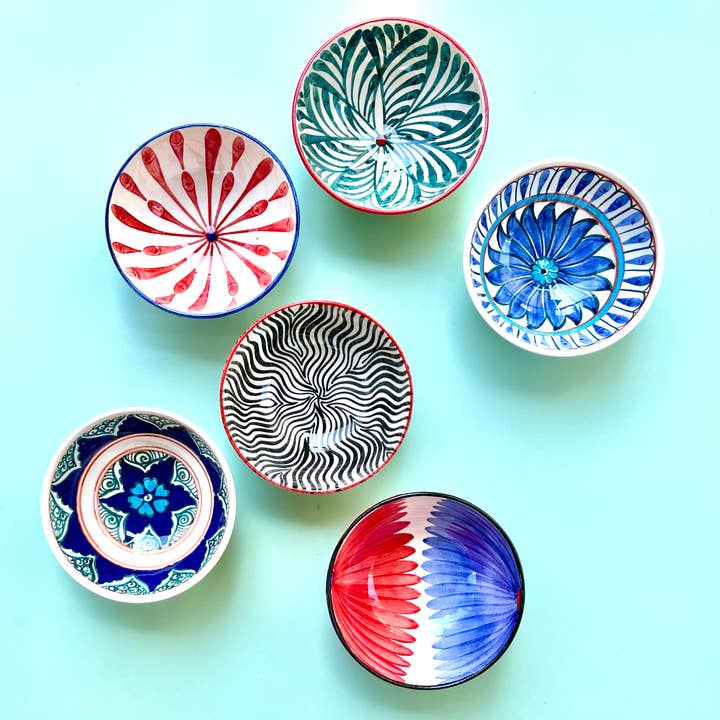 Tigelas de cerâmica Iznik 5cm por atacado de Melek&Maya