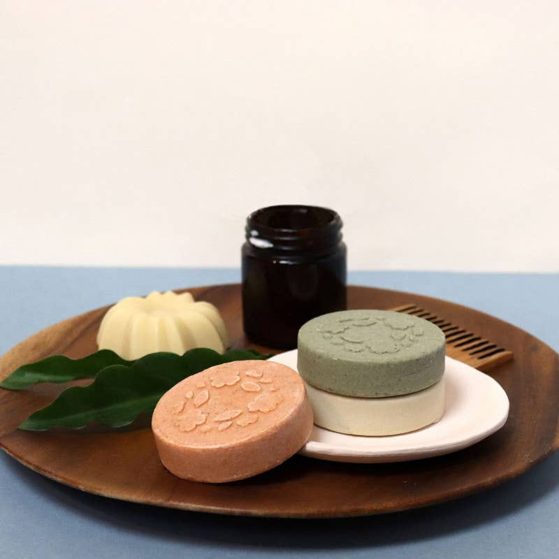 LAMAZUNA - Wholesale Shampoo Puck/Solid Shampoo - Oily hair shampoo - Green clay & spirulina - Regul & purify6