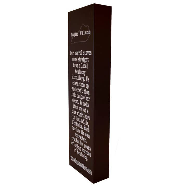 Layne Wilson - Wholesale Sign - Whiskey Barrel Stave Sign