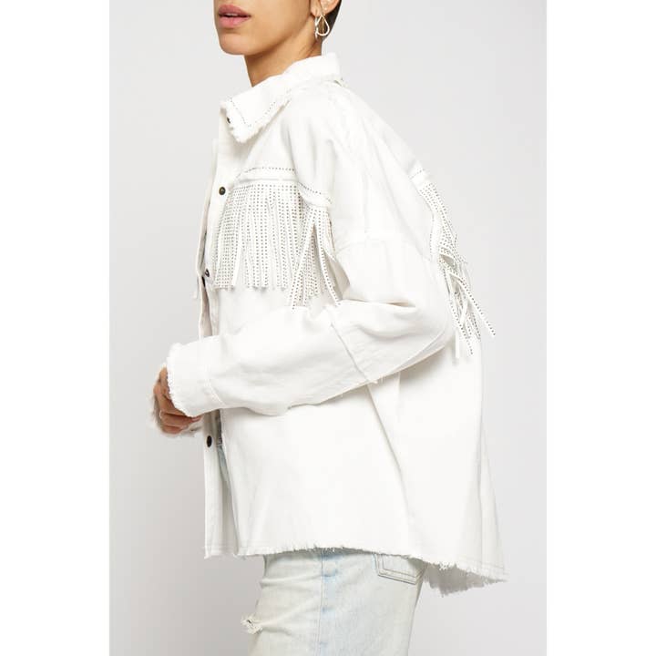 Sans Souci – wholesale Denim jacket – Women's – FRINGED DENIM JACKET