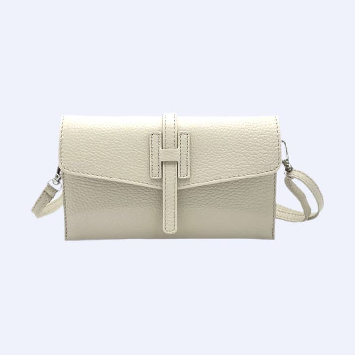 Genuine leather mini clutch bag, Made in Italy, art. 112592 for wholesale by Suie Valentini srl