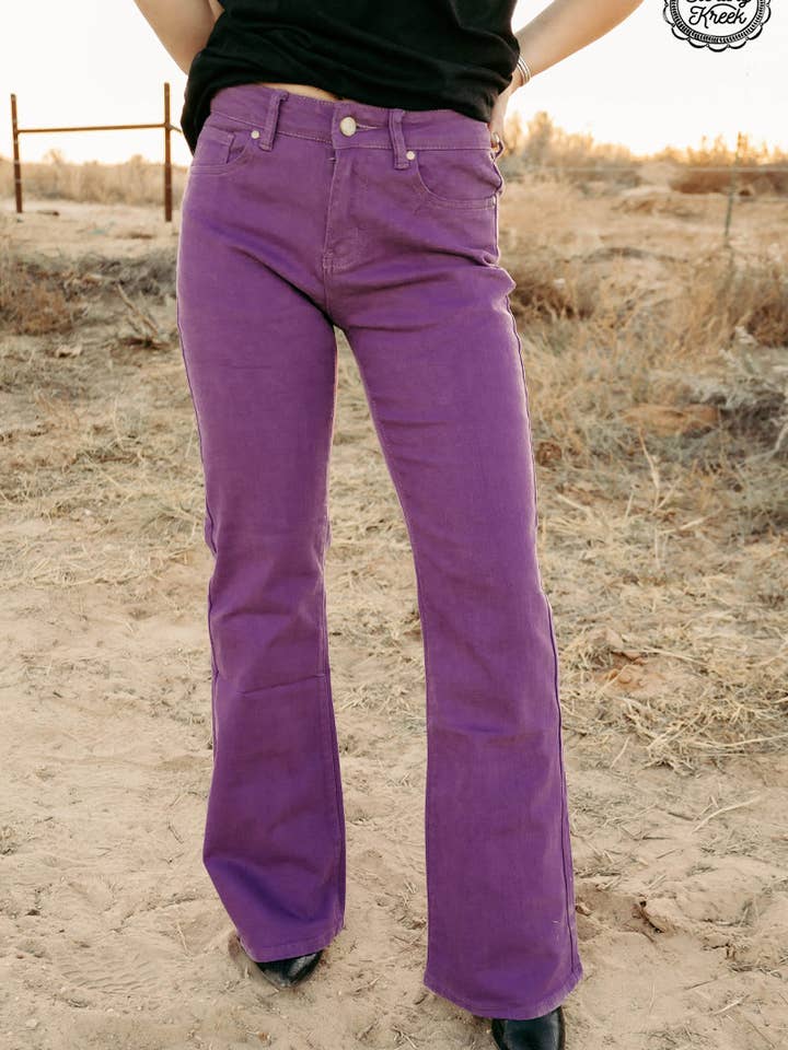 Sterling Kreek - Wholesale Jeans - Women's - WALKING WEST DENIM PURPLE LONG