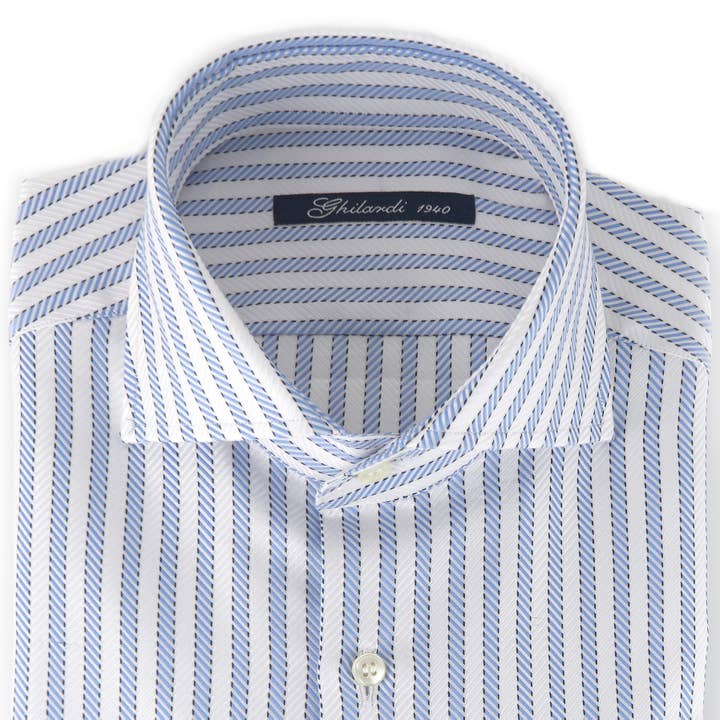 GHILARDI 1940, E. MECCI - Wholesale Shirt - Men's - Men's shirt in 100% double-twisted cotton Made in Italy6
