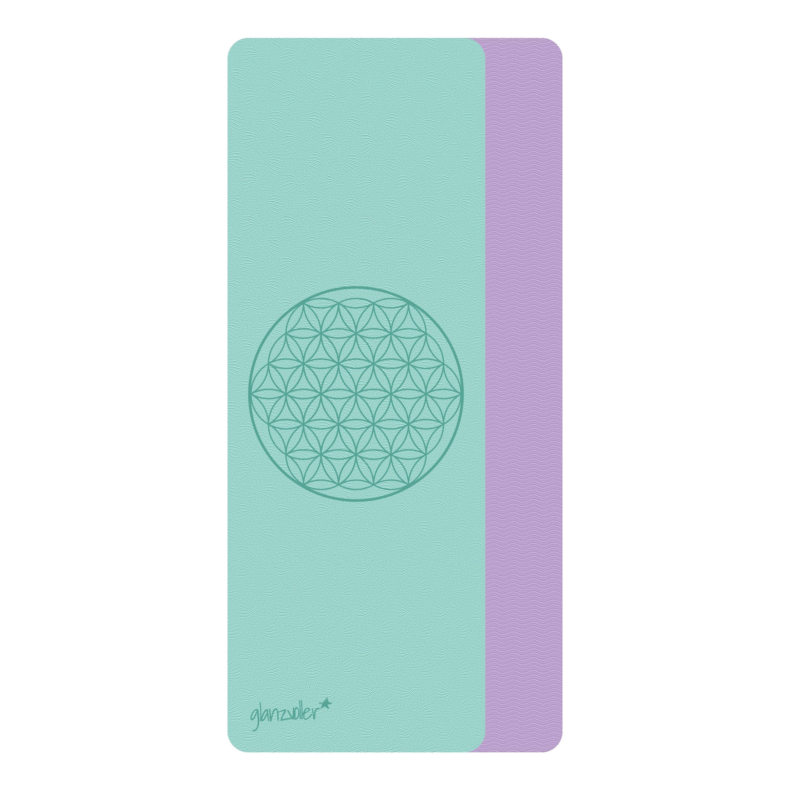 Glanzvoller - Wholesale Yoga Mat - Premium yoga mat Happy Flower of Life mint0
