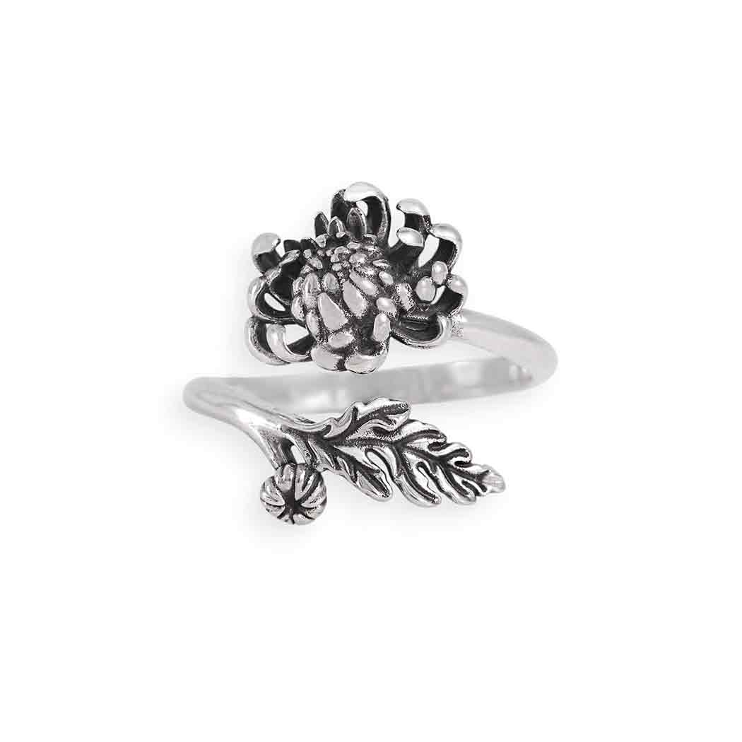 Nina Designs - Vente Bague de cocktail/de cérémonie - Bagues ajustables fleurs de naissance en argent sterling12