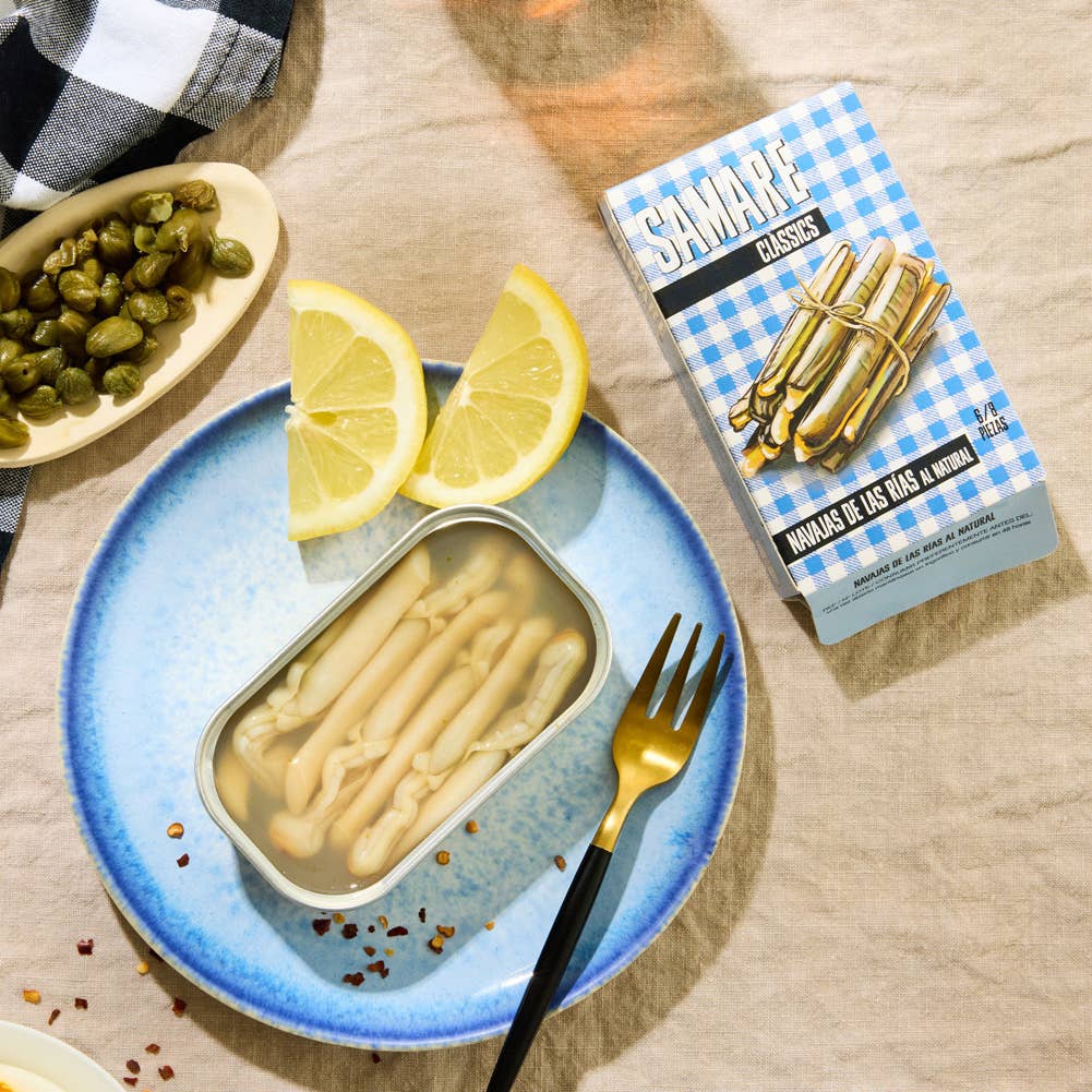 Lata - Vendita all'ingrosso Pesce/frutti di mare - Cannolicchi Samare della Galizia in salamoia1