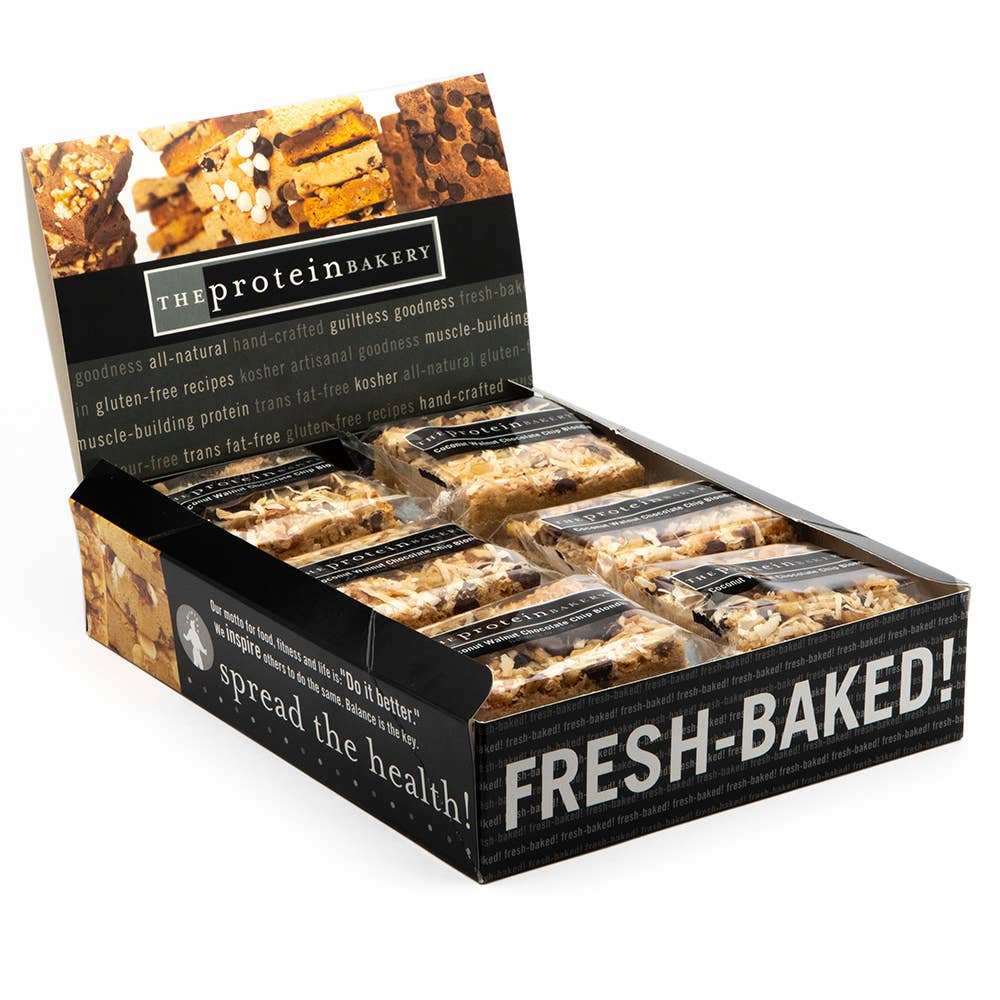 The Protein Bakery - Wholesale Snack Bar - Coconut Walnut Dark Chip Protein Blondie 3
