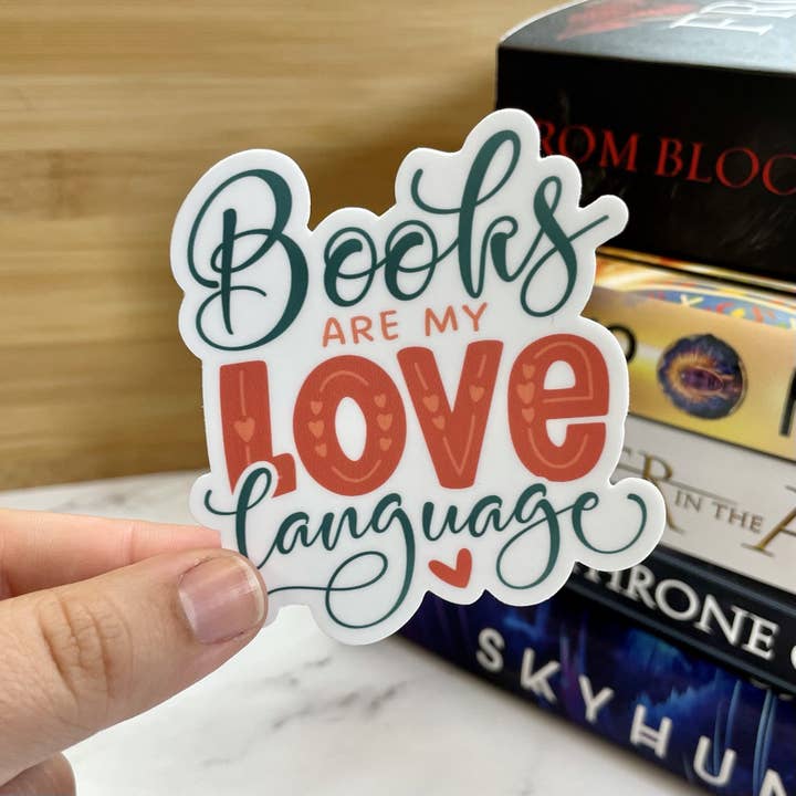Wildly Enough - Wholesale Sticker - Books Are My Love Language Sticker, 3-inch