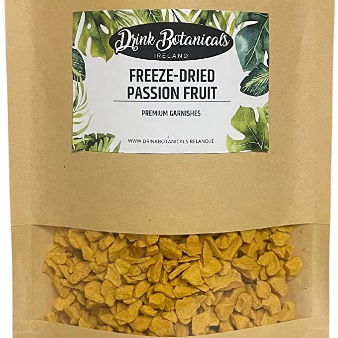 Drink Botanicals Ireland - Wholesale Dried/Dehydrated Fruit - Freeze Dried Passion Fruit Crumble Pieces| 40+ Servings |50g