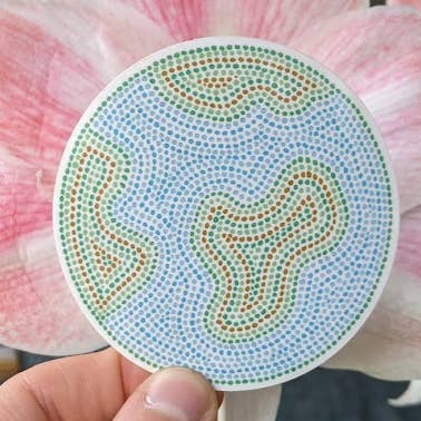 Abstract Earth Sticker for wholesale by Matthew Goetzka ~ The Patient Artist