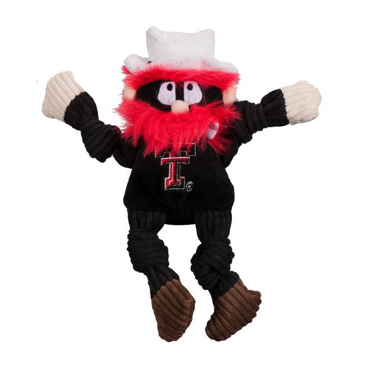 HuggleGroup - Venta al por mayor Peluche - Perros - Juguete de peluche para perros Raider Red Knottie® de la Universidad Tecnológica de Texas