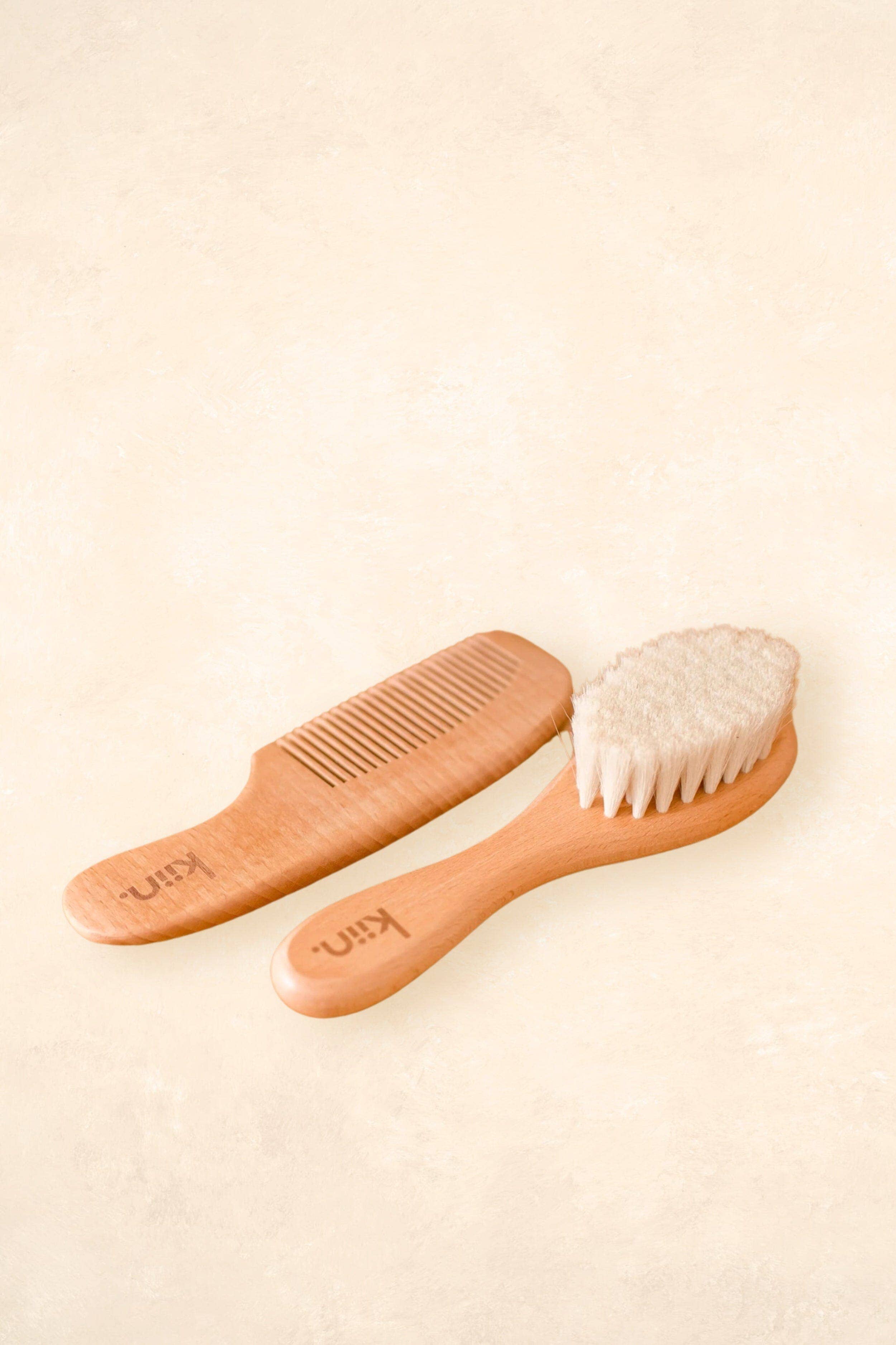 Kiin Baby - Wholesale Hair Brush/Comb Set - Kids & Baby - Wooden Baby Brush + Comb Set7