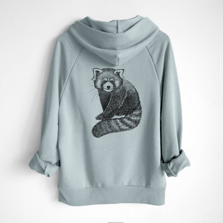 Red Panda - Ailurus fulgens styani - UltraLuxe Heavyweight French Terry Hoodie for wholesale by Because Tees