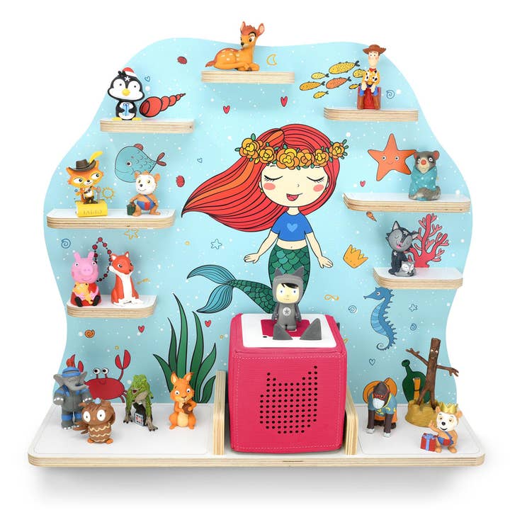 Træhylde velegnet til Toniebox, Large - Havfrue Grøn for engroshandel hos stadtecken