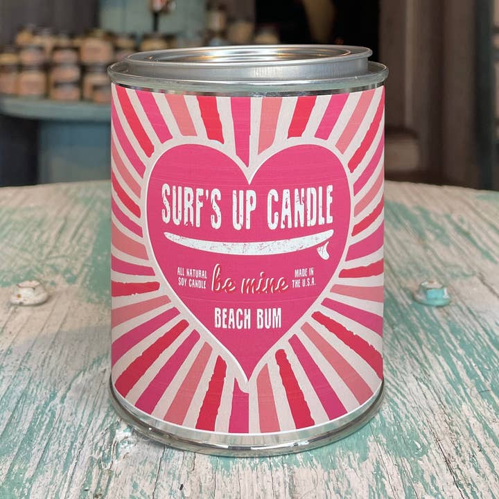 Be mine Beach Bum - Valentine's Day Paint Can for wholesale by Surfs Up Candle