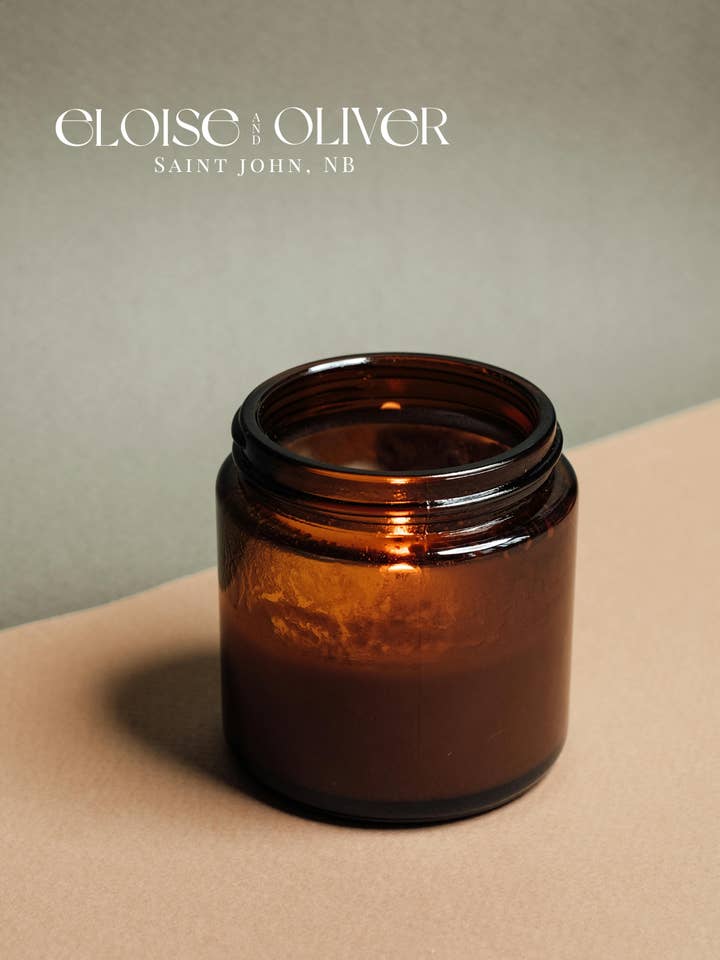 8oz engros (uden etiket) ravfarvet krukke for engroshandel hos Eloise and Oliver