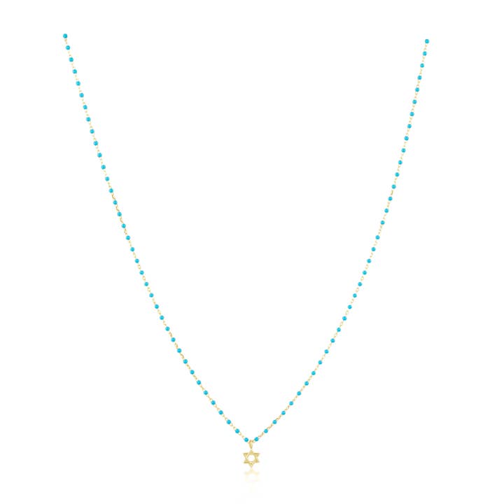 Elsa Mini Star of David Turquoise for wholesale by Sahira Jewelry Design
