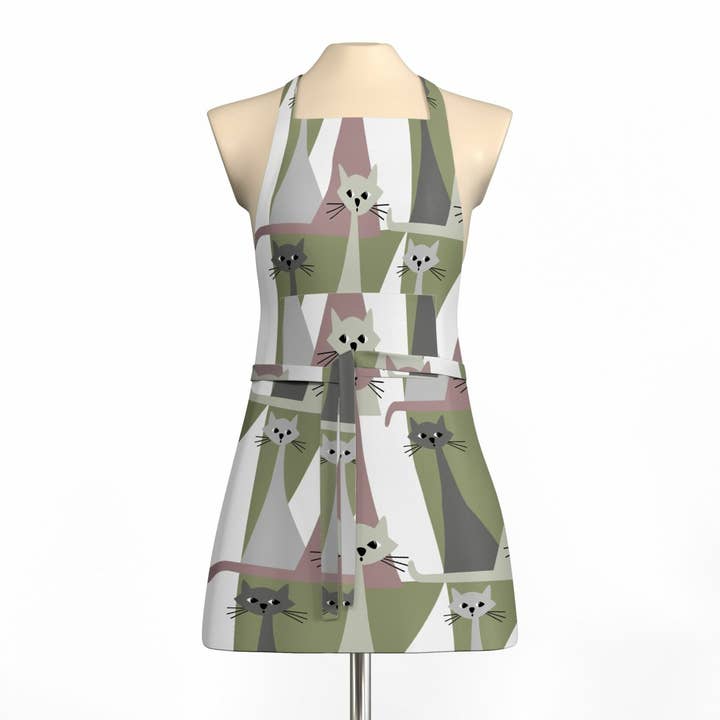 Kitty Pink Apron With Pocket for wholesale by Arvidssons Textil