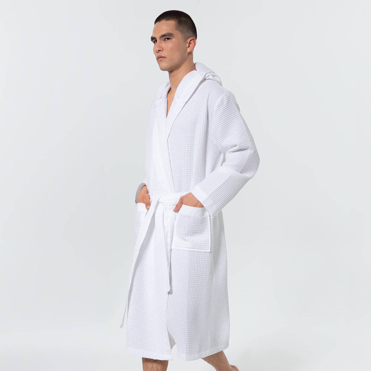 SEYANTE - Wholesale Robe - Men's - Men's Hooded Turkish Cotton Waffle Robe35