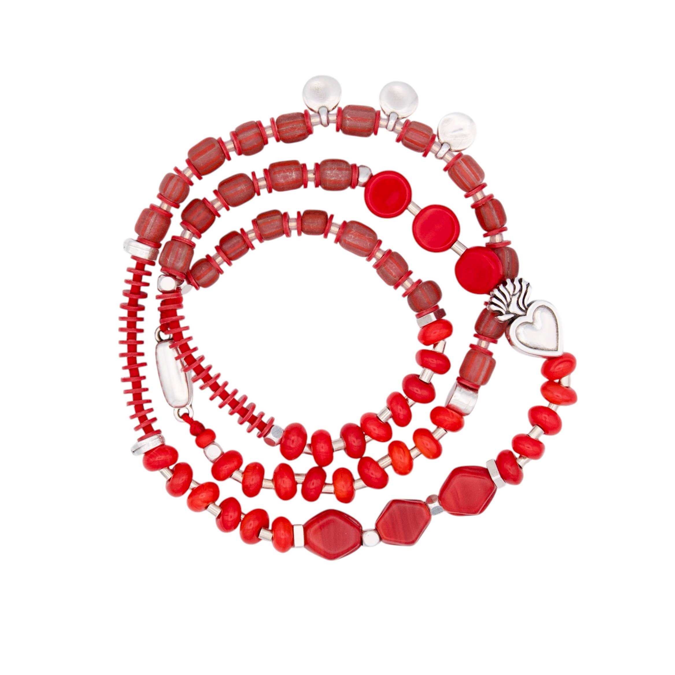 Araracuara – Engroshandel Perlehalskæde – AMAGÁ (rød) perlehalskæde/armbånd