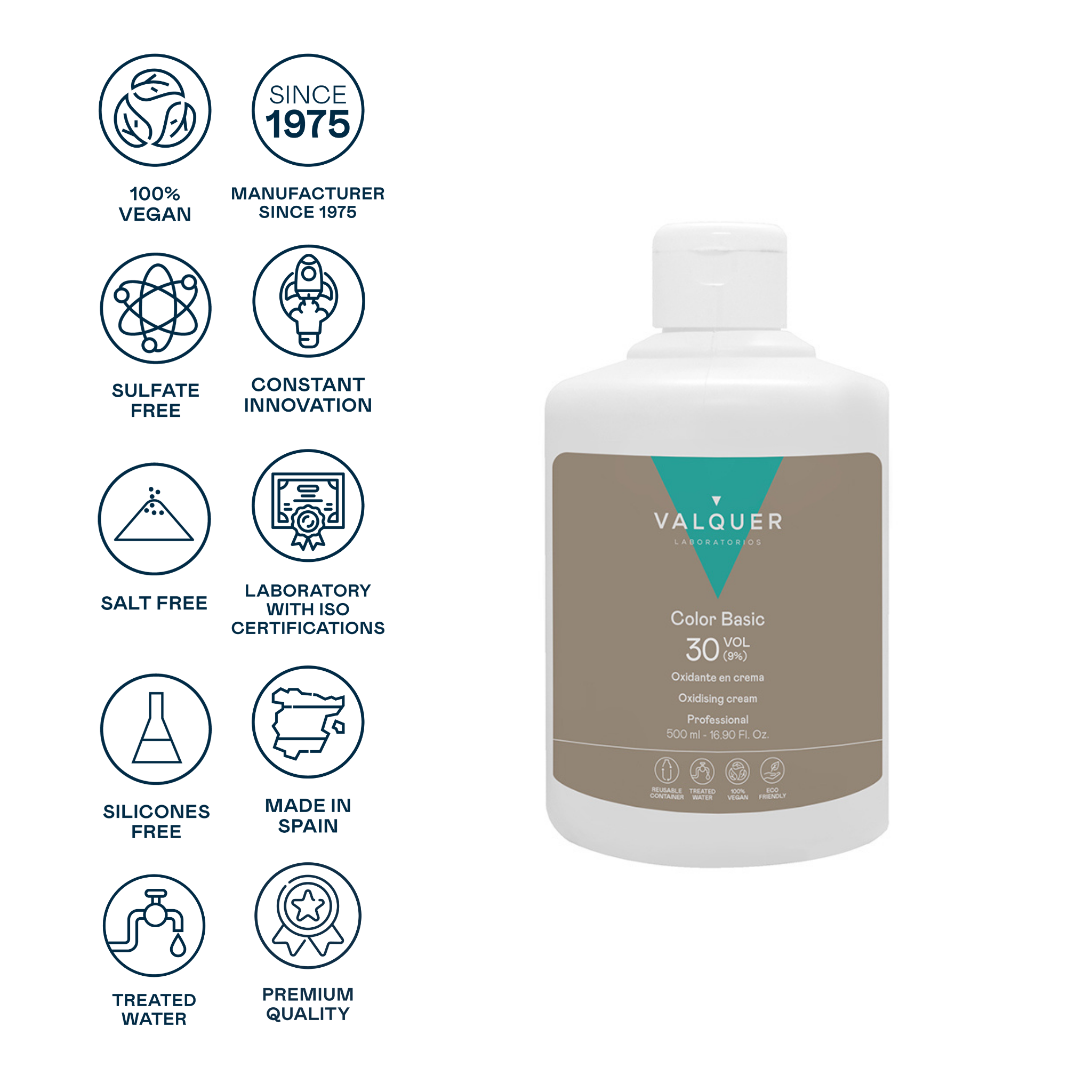 Valquer Laboratorios - Wholesale Hair Dye - Oxidant cream 30 vol (9%) - 500 ml4