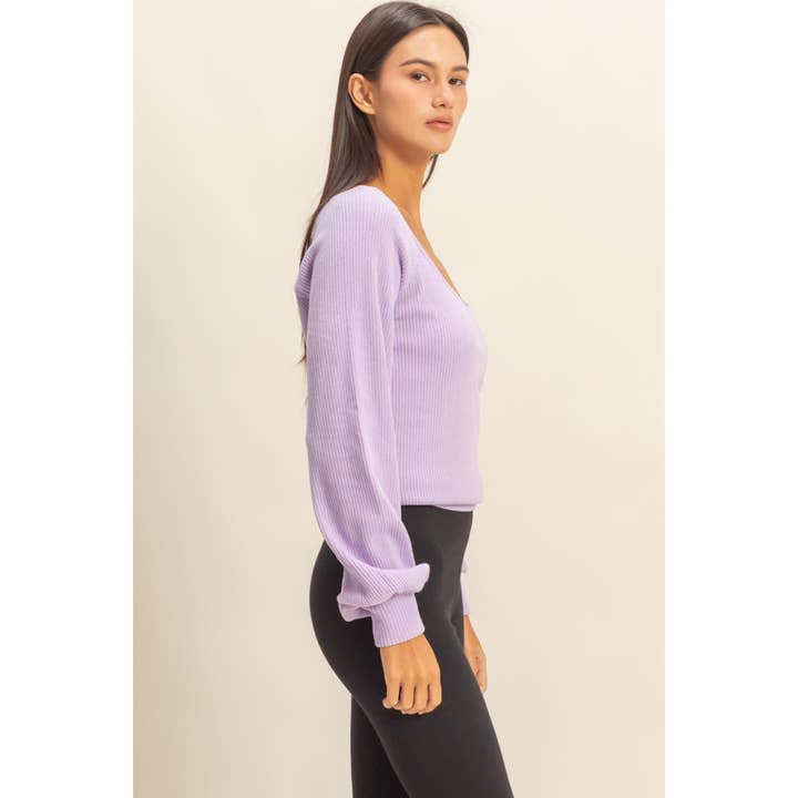 HYFVE - Wholesale Shirt - Women's - Square Neck Balloon Sleeve Top6