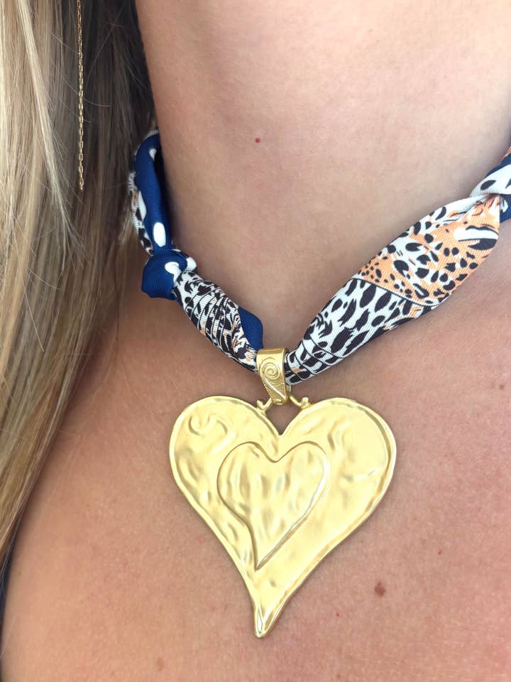 Colar Cachecol Grande Amor/Coração/Jóias por atacado de Nora James jewelry