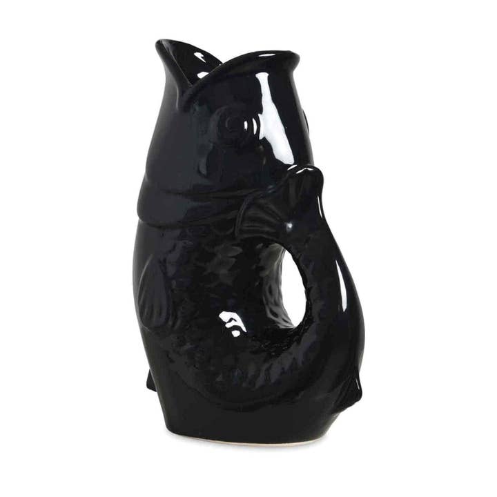 Black large fish pitcher vase L16.5 W11 H25.3cm for wholesale on Faire1