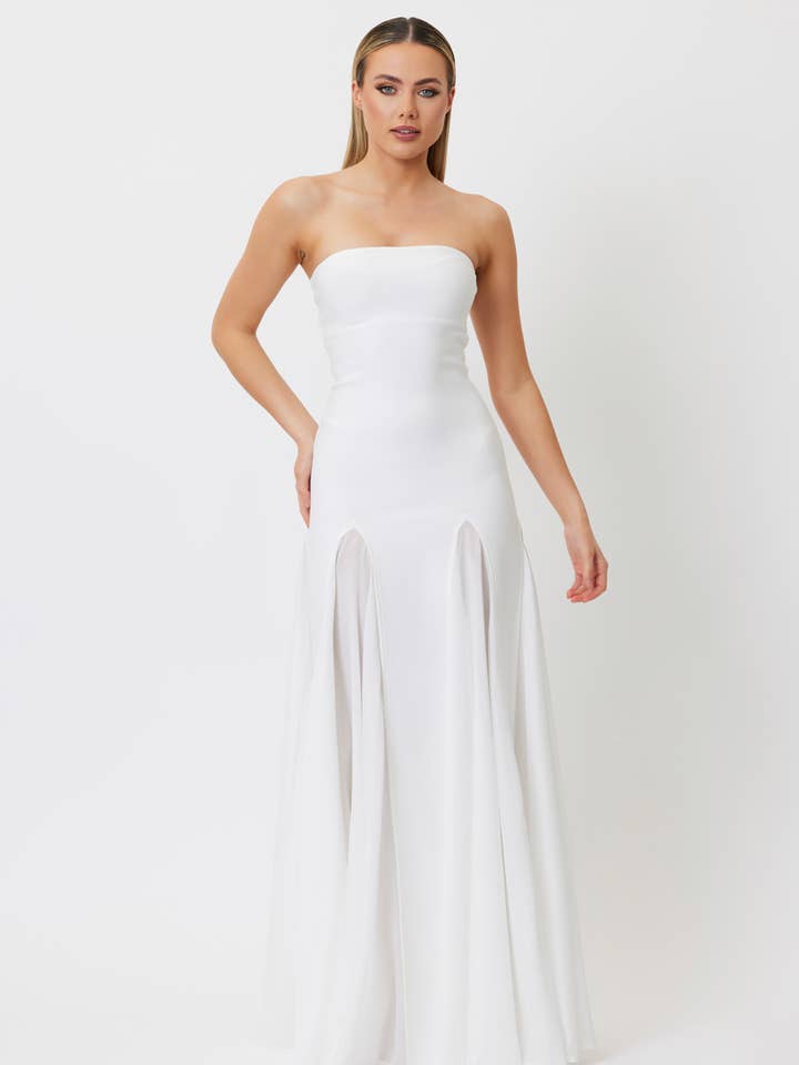 Mae Maxi Dress White for wholesale by Bianca and Bridget