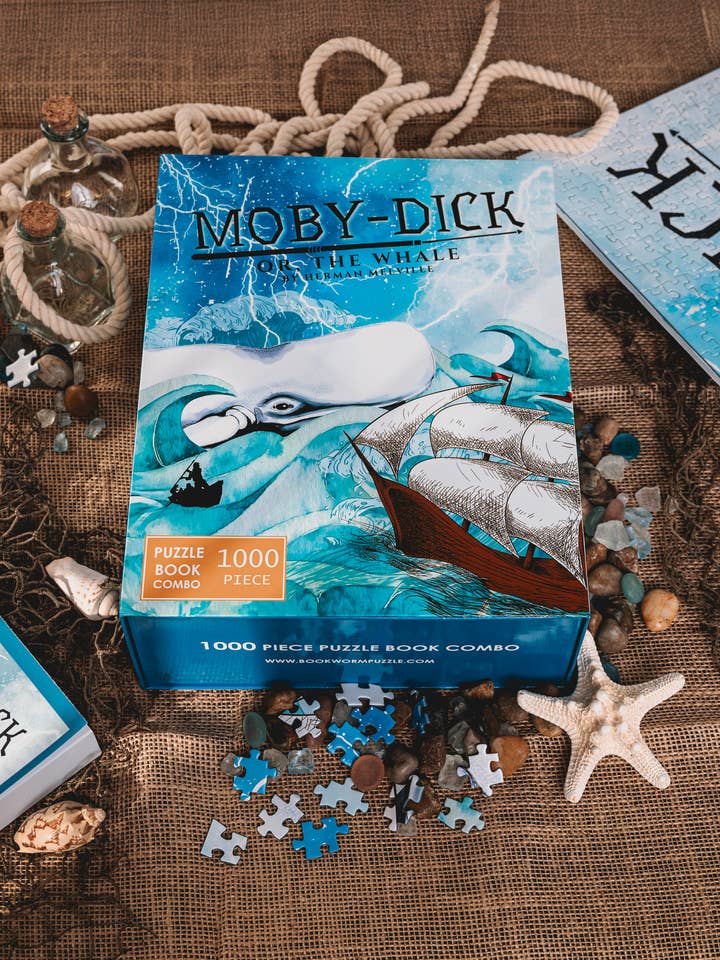 Moby Dick 1000 Piece Puzzle Gift for wholesale by Bookworm Puzzle