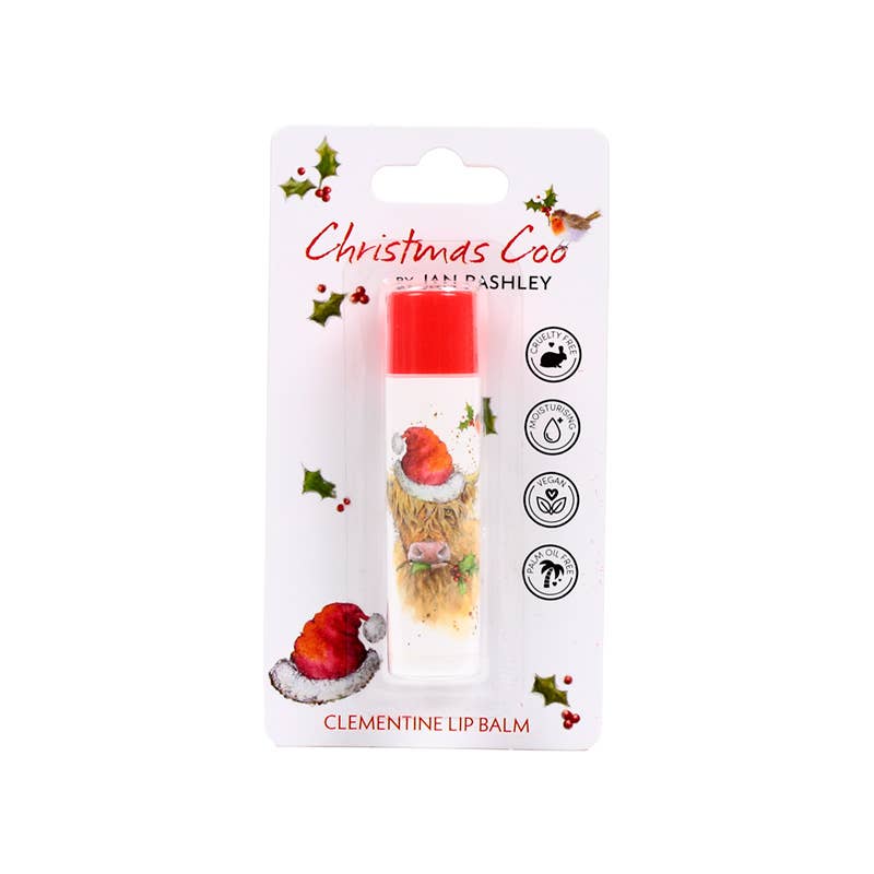 Puckator Ltd – wholesale Lip Balm – Jan Pashley Christmas Highland Coo Stick Lip Balm1
