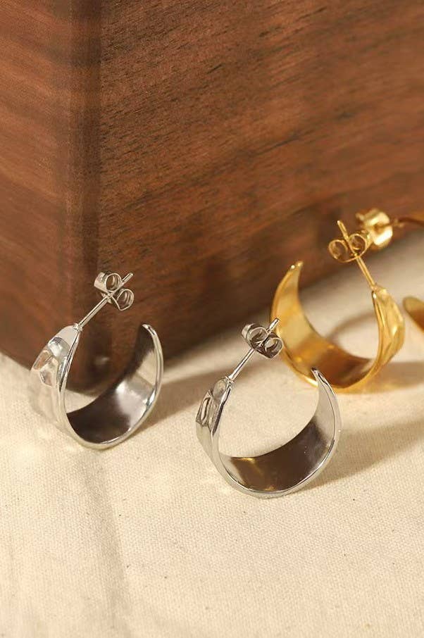 JOSSLYN by wall to wall - Wholesale Hoop Earrings - 18K STAINLESS STEEL WATERPROOF TARNISH FREE HOOPS | 40E3331