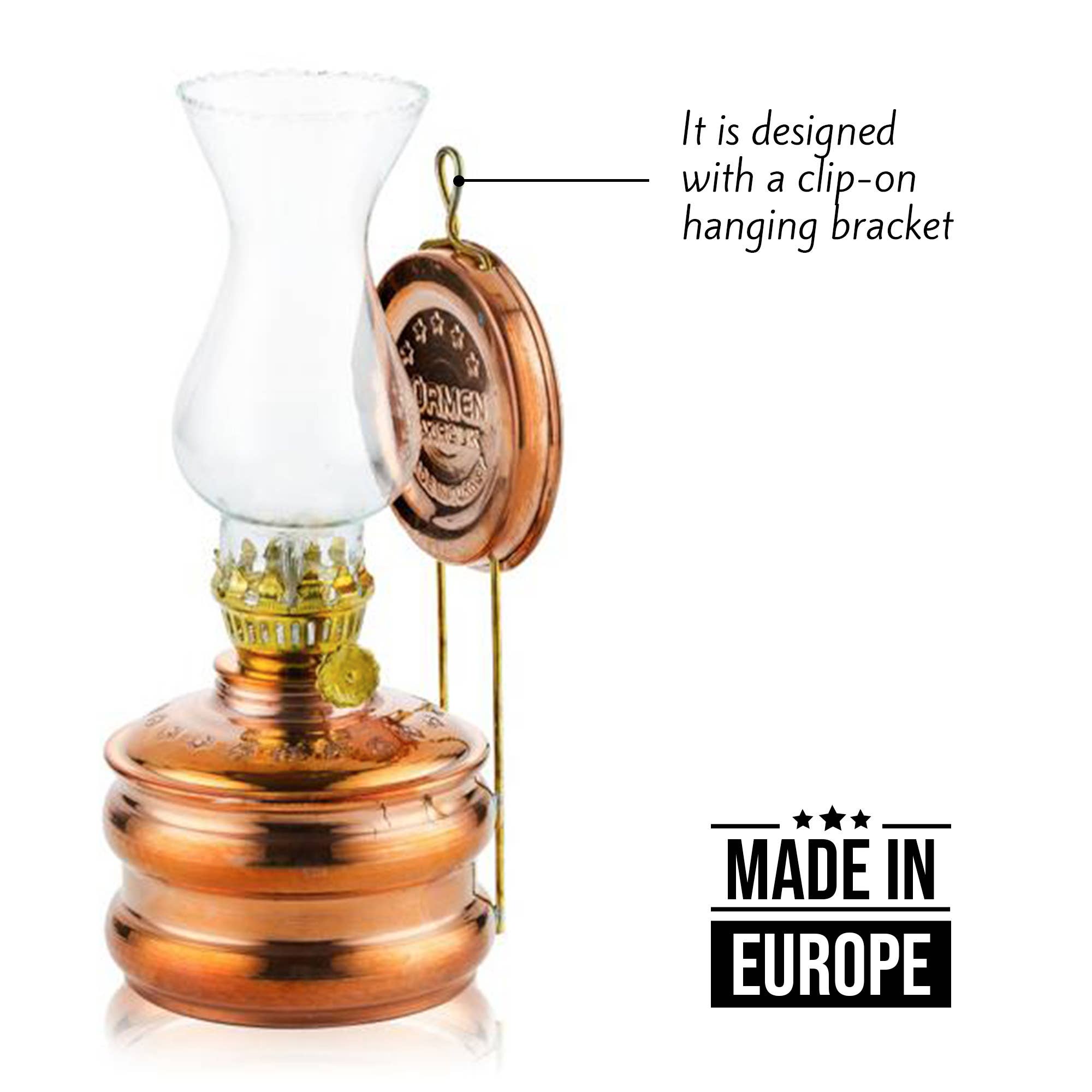 Hakan - Vente Diffuseur d'huile essentielle à chaleur - Lampe à huile murale traditionnelle en cuivre faite à la main9