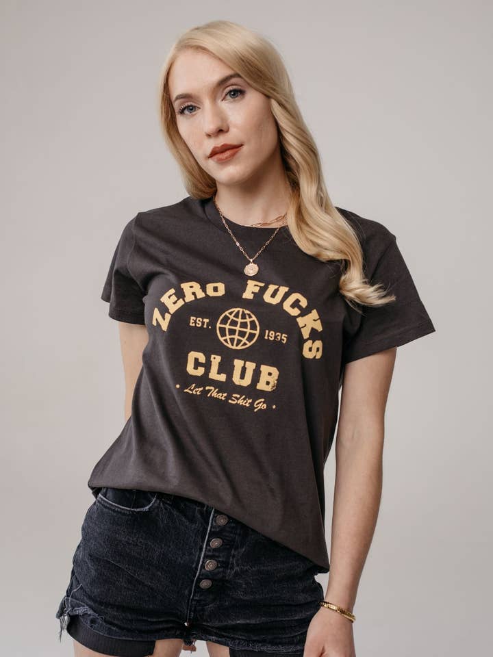Zero F*cks Club Tee for wholesale by LETTSGO