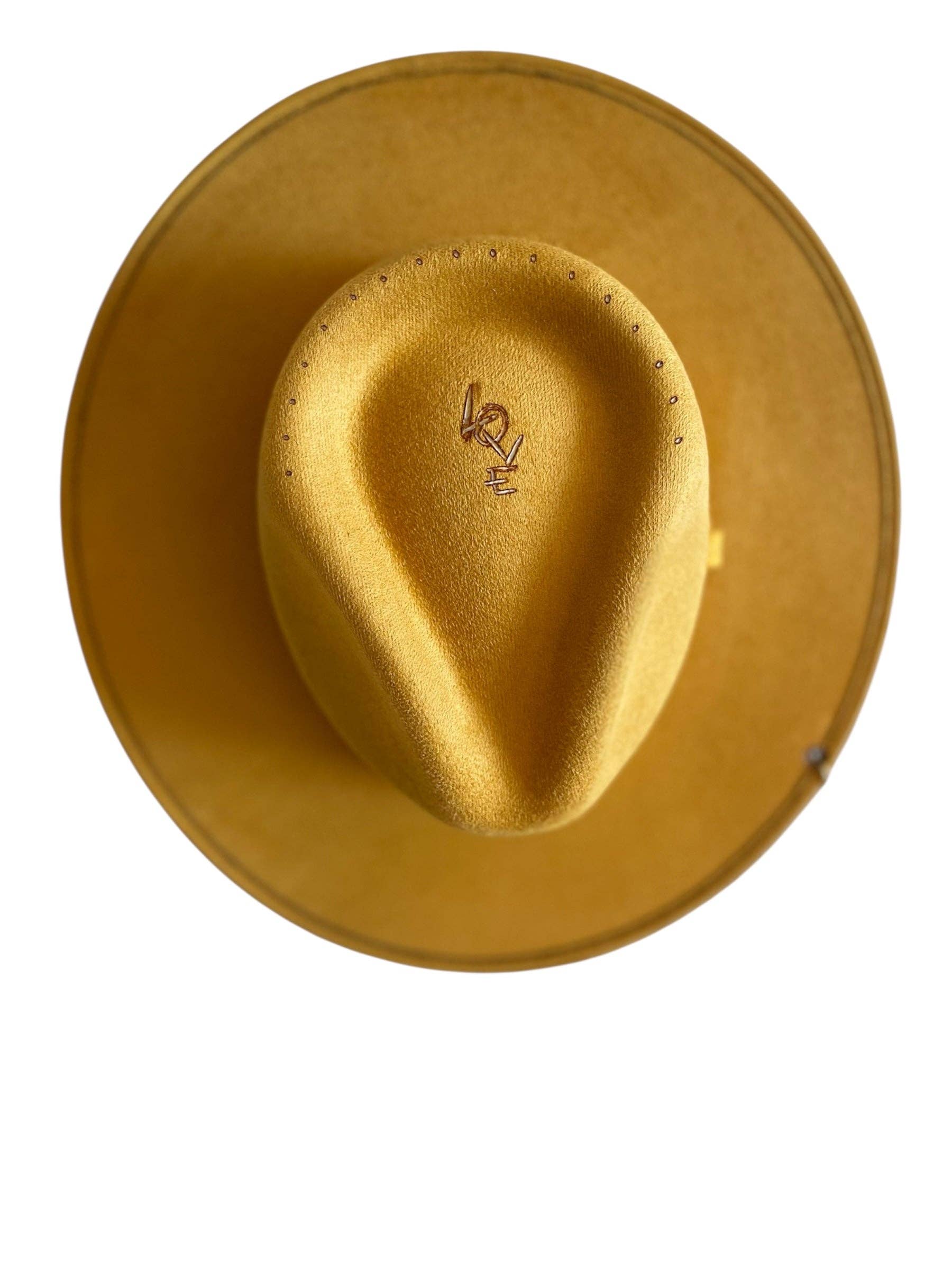 Margarita - Wholesale Fedora - Women's - Mustard Fedora Jewel Hat4