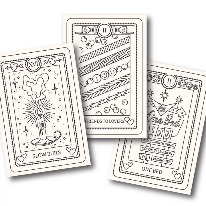 Wild North Co - Wholesale Coloring & Activity Book - Adult - The Romance Reader's Tarot Coloring Book3