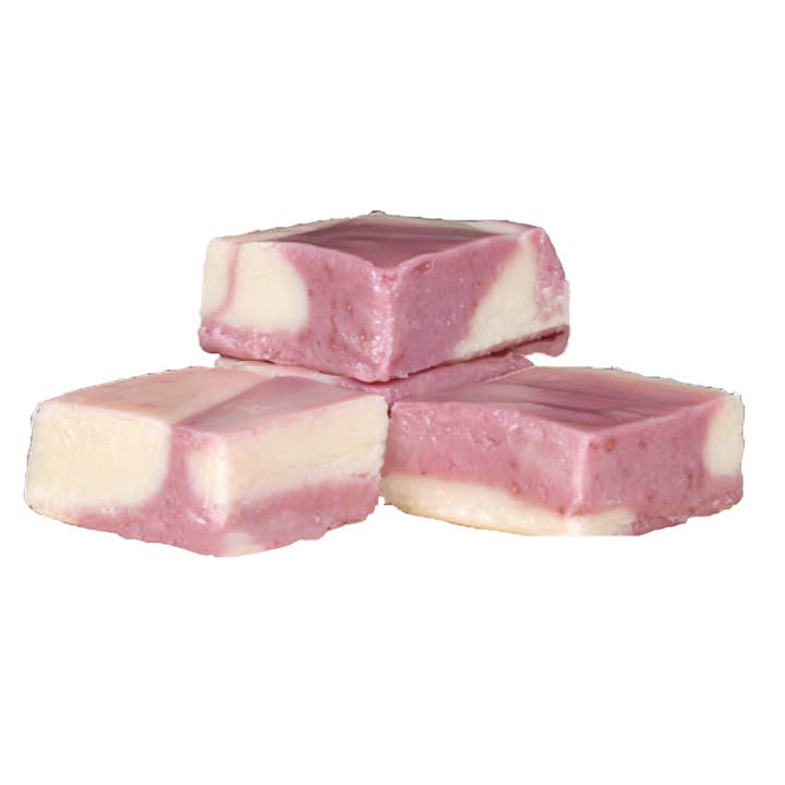 Black Raspberry Cheesecake Fudge (Trays) for wholesale by Country Fresh Food & Confections, Inc.