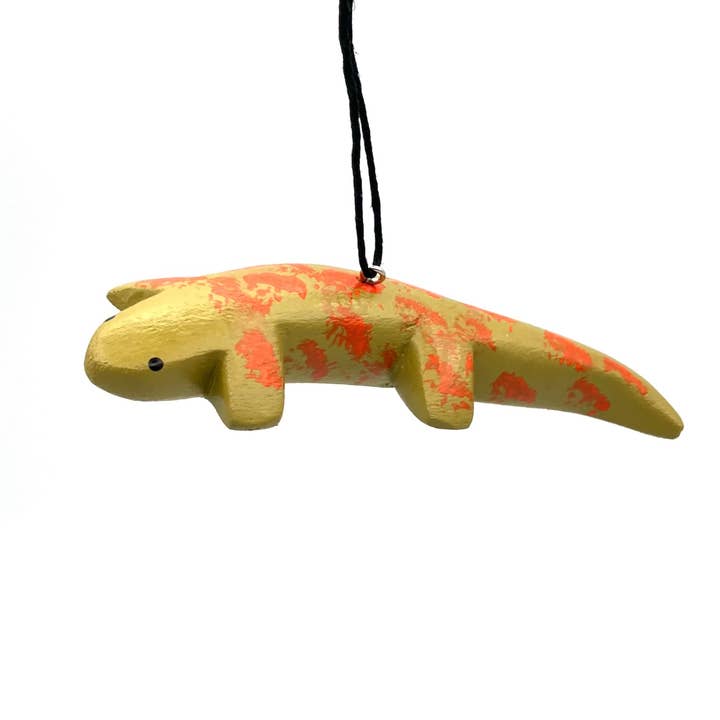 Hellbender Balsa Ornament for wholesale by Women of the Cloud Forest
