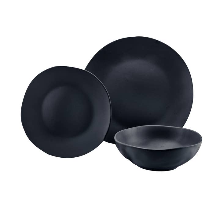 Godinger - Wholesale Dinnerware Set - Stoneware 12 Piece Dinnerware Set - Service for Four