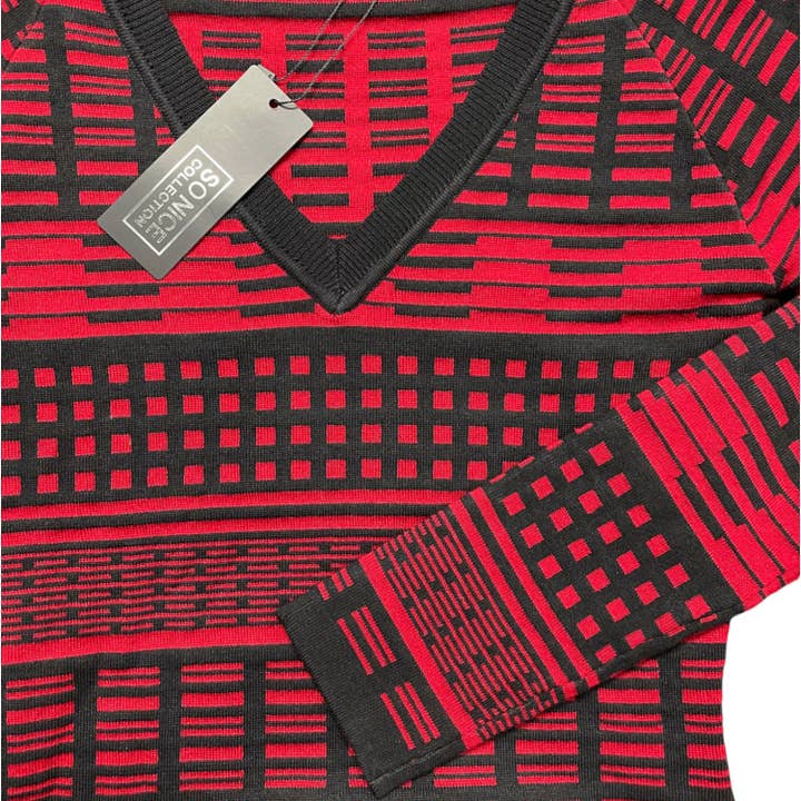 Importation 1867 - Wholesale Dress - Women's - V-Neck Bodycon Mini Knit Sweater Dress4