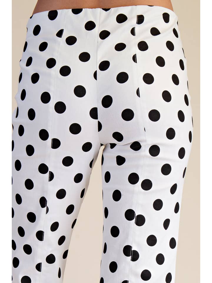 Glam - Wholesale Pants - Women's - Flare Crop Dot Pants15