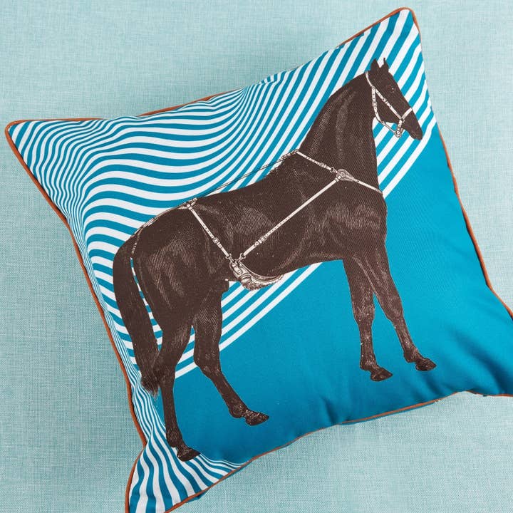THOMASPAUL - Wholesale Throw/Decorative Pillow - CHEVAL OPTIQUE OUTDOOR PILLOW 18"X18"