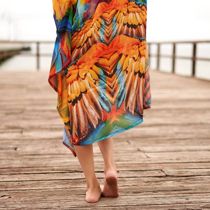 Glamthread – wholesale Kaftan - Dam – "Jungle Jubilee" silkeskaftan1