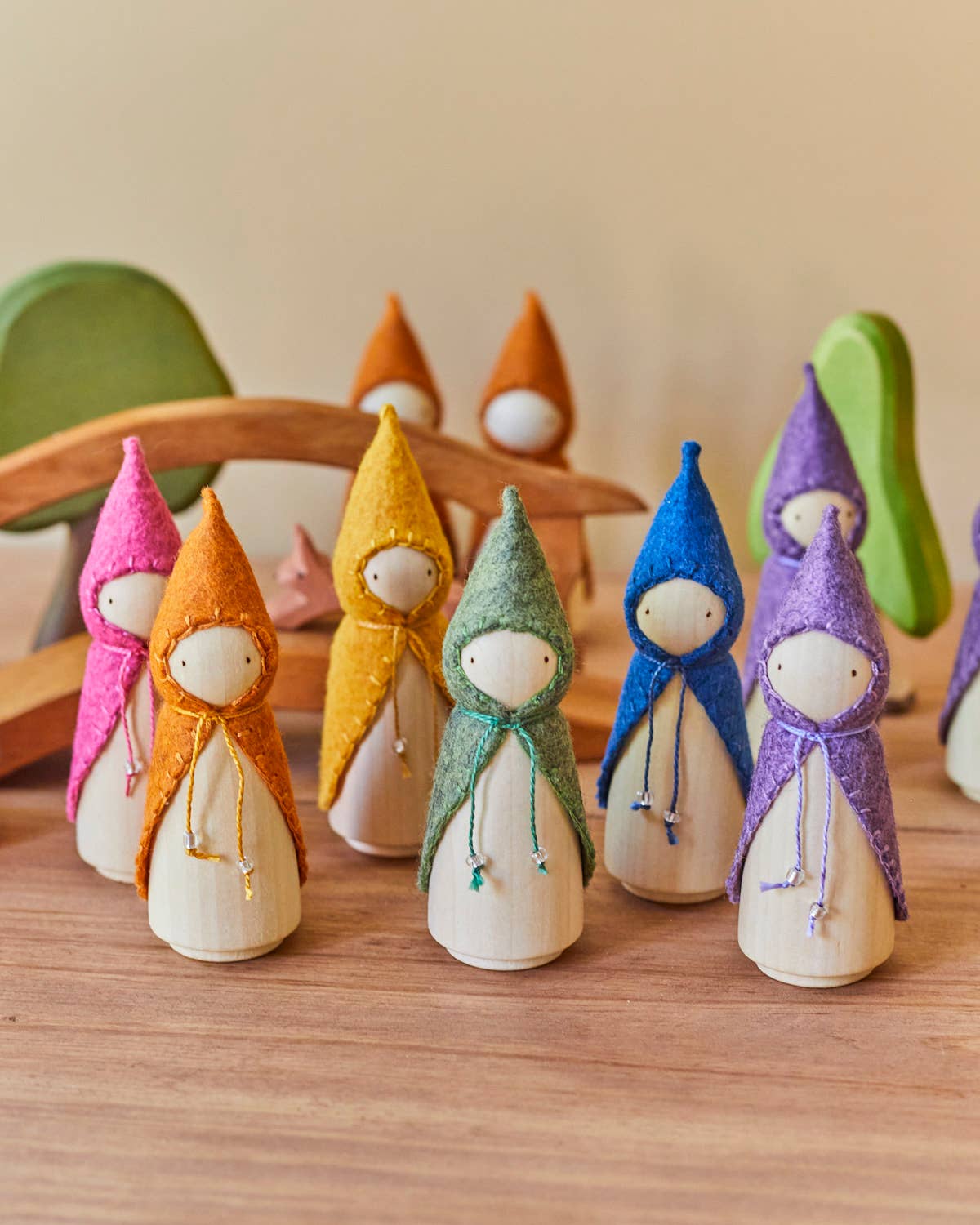 Wonderheart - Wholesale Wood Toy - Kids - Orange Wooden Gnome13