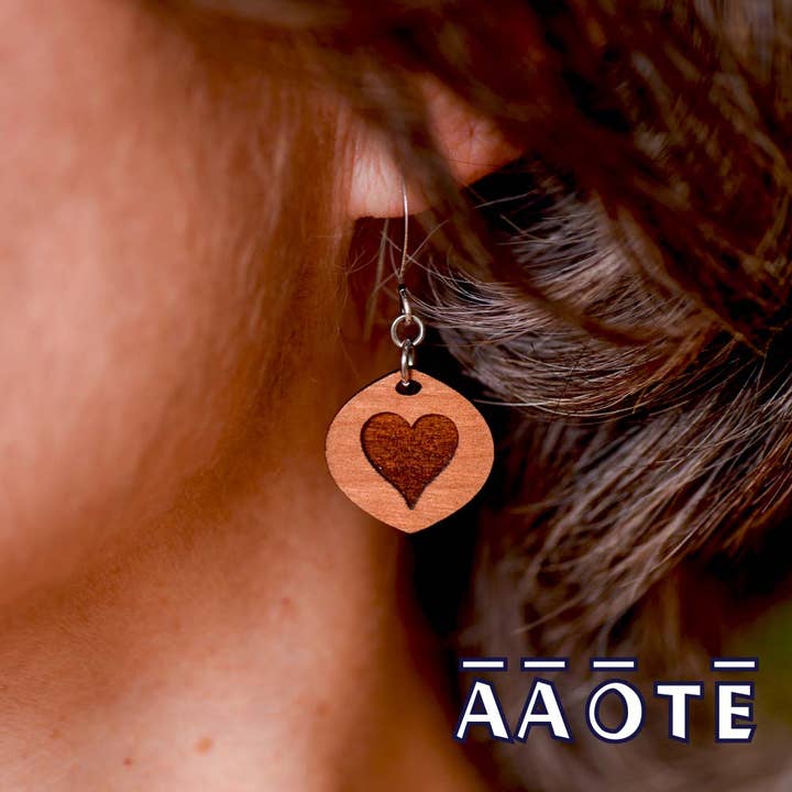 Wood Essential Oil Diffuser Minimalistic USA Made Earrings for wholesale by AAOTE