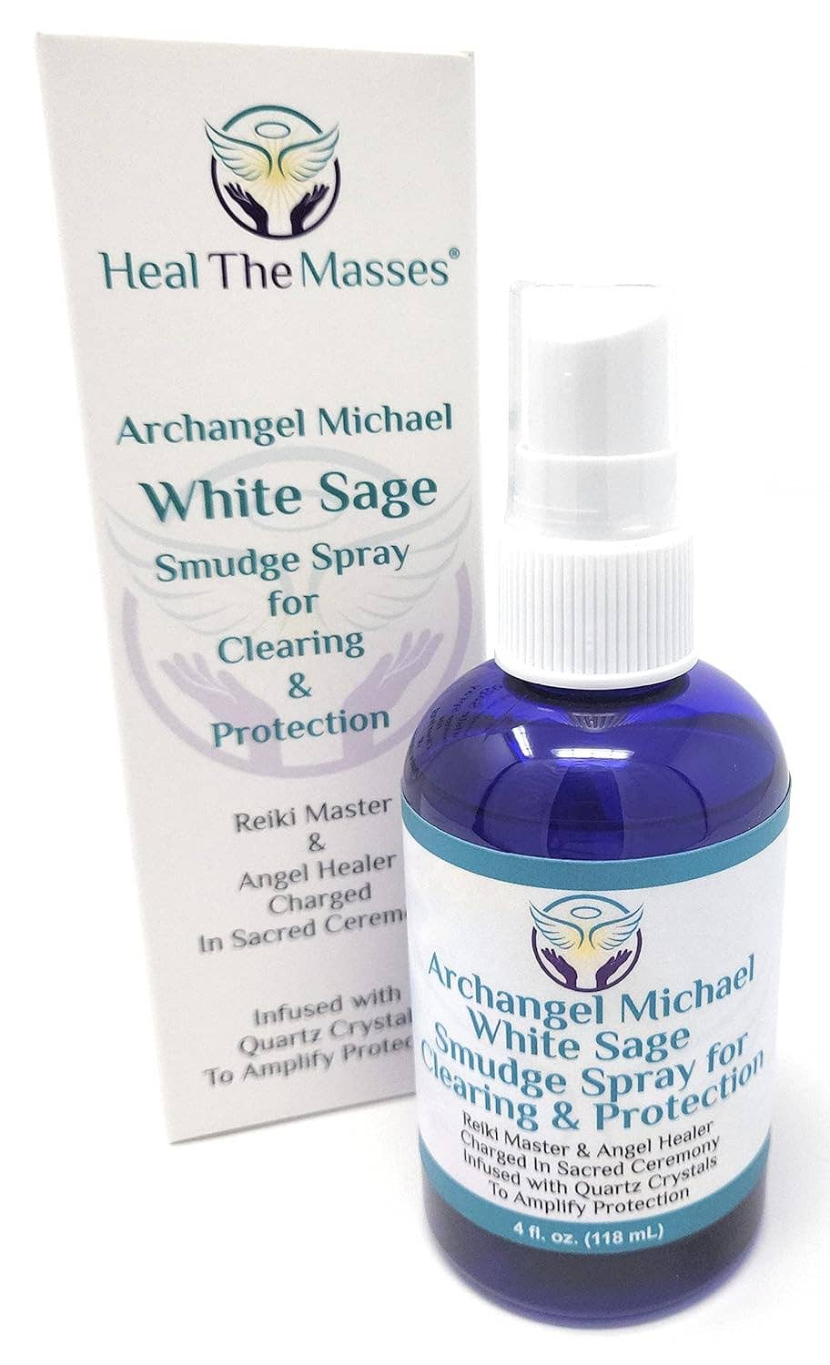Heal the Masses - Wholesale Smudge Spray - Archangel Michael White Sage Smudge Spray for Clearing and Protection2
