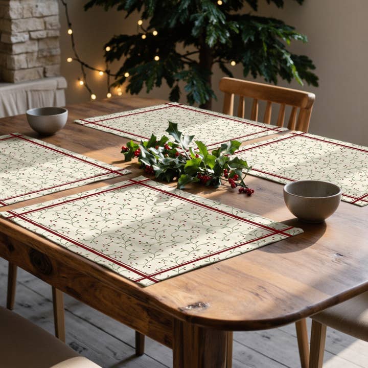 SG HOGAR - Wholesale Tablecloth - Stain-resistant individual placemat pack of 2 Christmas Wish 2 C2